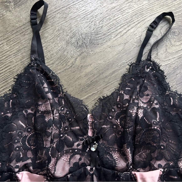 Soma Pink and Black Lace Chemise - Picture 6 of 6
